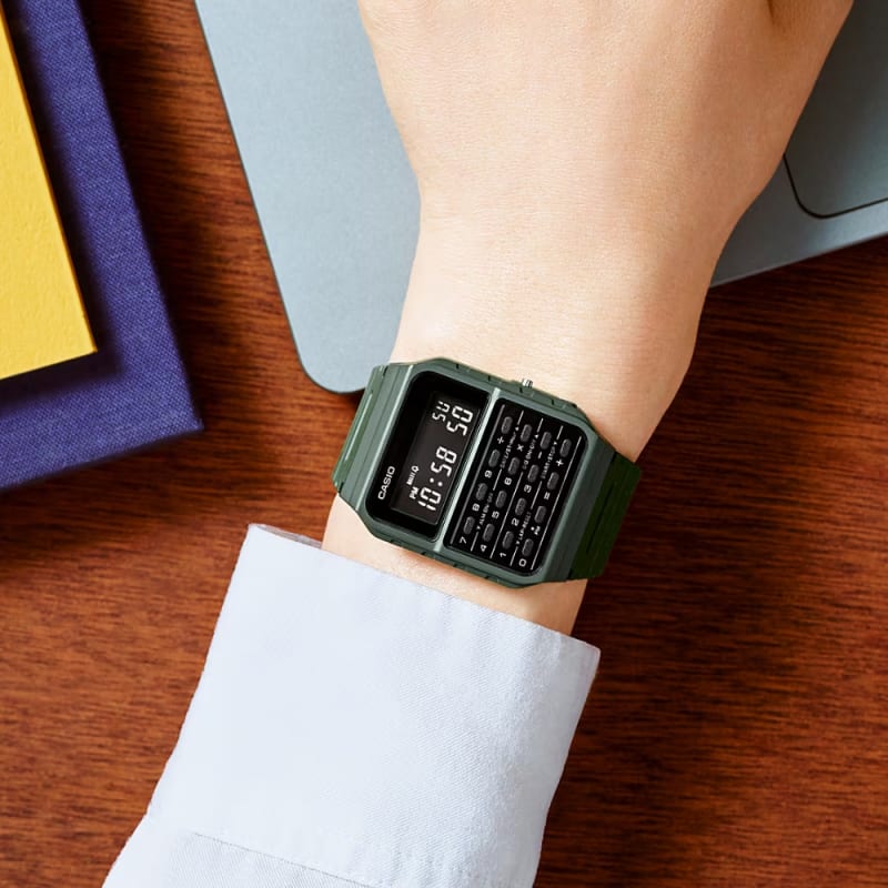 Reloj Calculadora Casio Vintage CA-53WF-3BDF Digital Resina Verde Unisex