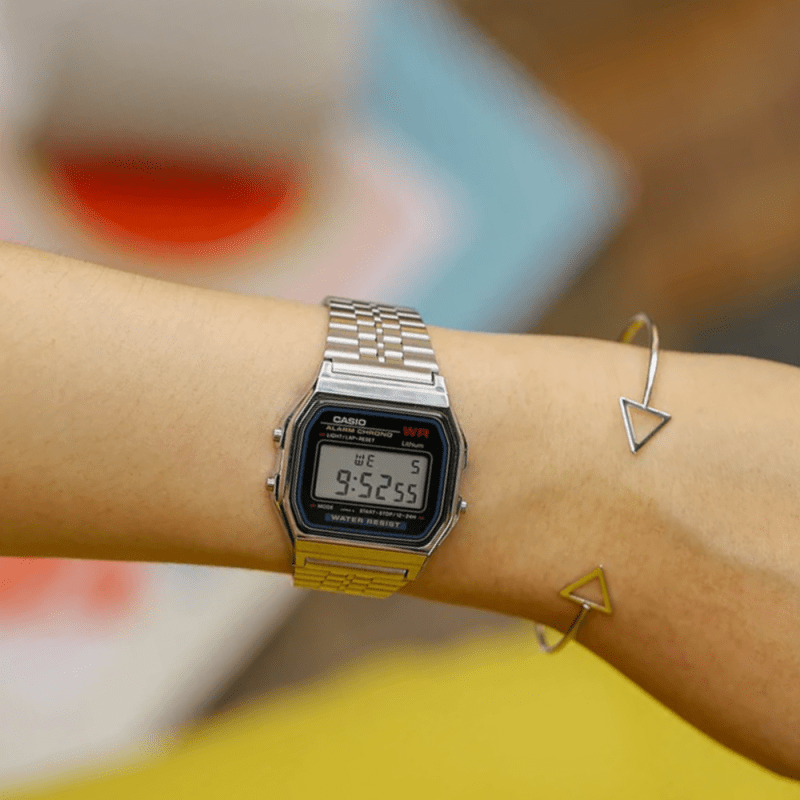RELOJ CASIO A159WA-N1DF VINTAGE PLATEADO