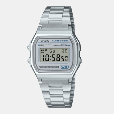 Reloj Casio Vintage A158WEA-7DF Dial Gris Digital Plateado Unisex