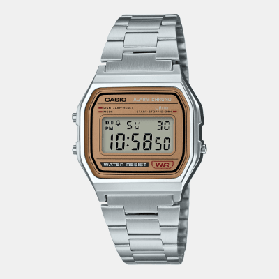 Reloj Casio Vintage A158WEA-9CF Digital Clásico Plateado Beige Dorado Clásico Unisex