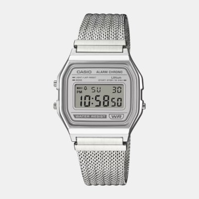 Reloj Casio Vintage A158WEM-7DF Digital Plateado Malla Unisex