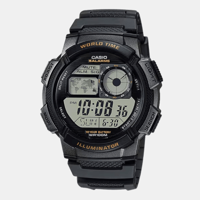 Reloj Casio Word Time AE-1000W-1AVDF Digital Negro Hombre