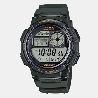 Reloj Casio Word Time AE-1000W-3AVDF Digital Verde Hombre