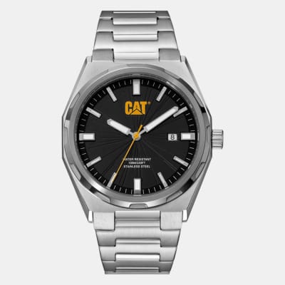 Reloj Cat California AL.141.11.121 Análogo Plateado Dial Negro Acero Hombre