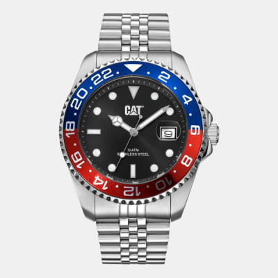 Reloj Cat R-Type AO.141.11.128 Análogo Plateado Dial Negro Acero Hombre