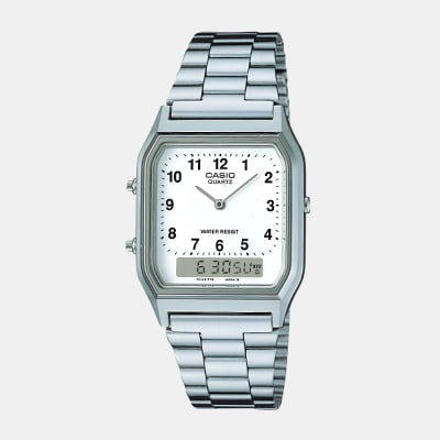 Reloj Casio Vintage AQ-230A-7BMQ Análogo-Digital Acero Plateado Unisex