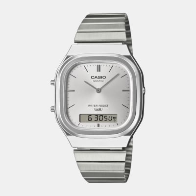 Reloj Casio Vintage AQ-240E-7ADF Análogo-Digital Acero Plateado Unisex