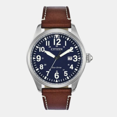 Reloj Citizen Eco-Drive BM6838-17L Plateado Acero Cuero Hombre