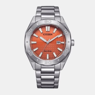 Reloj Citizen Eco-Drive BM7630-80Z Plateado Dial Naranjo Acero Hombre