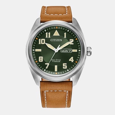 Reloj Citizen Eco-Drive BM8560-02X Plateado Titanio Zafiro Cuero Hombre