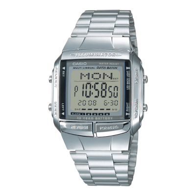 RELOJ CASIO DB-360-1ADF DATA BANK PLATEADO
