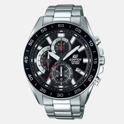 Reloj Casio Edifice EFV-550D-1AVUDF Cronógrafo Acero Plateado Negro Hombre