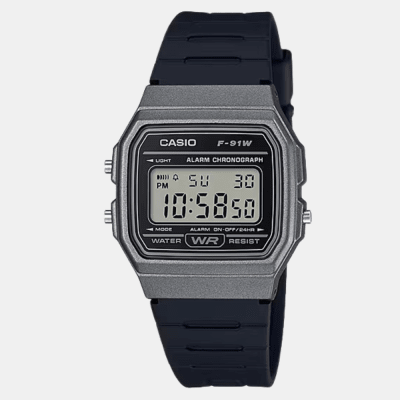 Reloj Casio Vintage F-91WM-1BDF Digital Clásico Gris Plomo Unisex