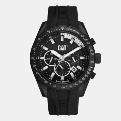 Reloj Cat Oceanía LQ.169.21.122 Análogo Negro Multifunción Dial Negro Hombre