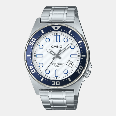 Reloj Casio Deportivo MTD-135D-7AVDF Acero Análogo Plateado Hombre
