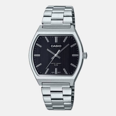 Reloj Casio Vintage MTP-B140D-1ADF Cuadrado Acero Plateado Unisex