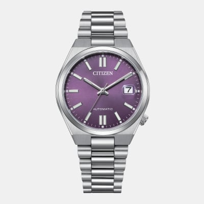 Reloj Citizen Tsuyosa NJ0200-50W Acero Plateado Automático Morado Unisex