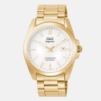 Reloj Q&Q Automático S23A-508PK Acero Dorado Hombre