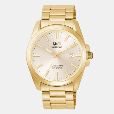 Reloj Q&Q Automático S23A-509PK Acero Dorado Hombre