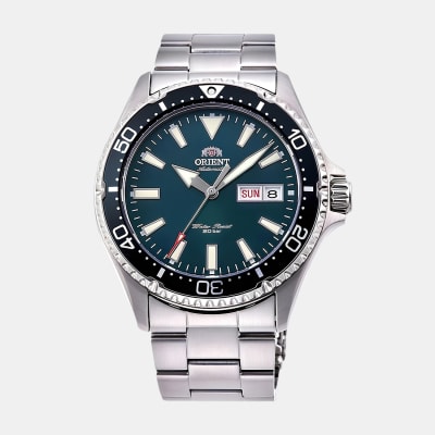 Reloj Orient Kamasu Mako III RA-AA0004E39B Diver Automático Plateado Verde Hombre