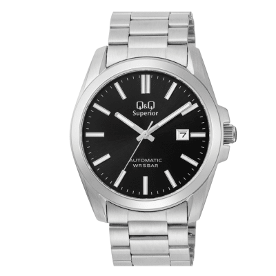 RELOJ Q&Q S23A-506VK AUTOMÁTICO PLATEADO