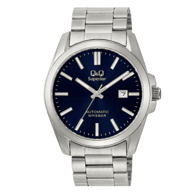 RELOJ Q&Q S23A-507VK AUTOMÁTICO PLATEADO
