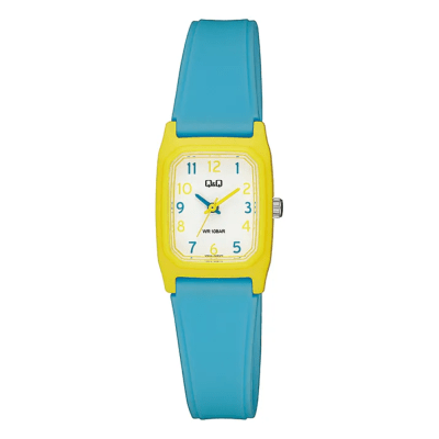 RELOJ Q&Q V33A-005VY AMARILLO/CELESTE