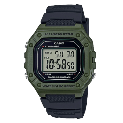 RELOJ CASIO W-218H-3AVDF ILLUMINATOR DIGITAL VERDE