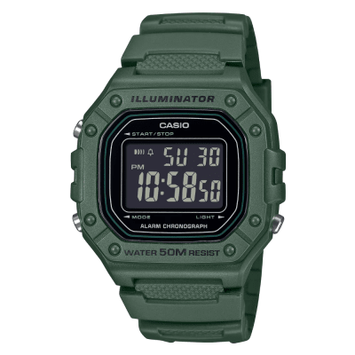 RELOJ CASIO W-218H-3BVDF ILLUMINATOR DIGITAL VERDE