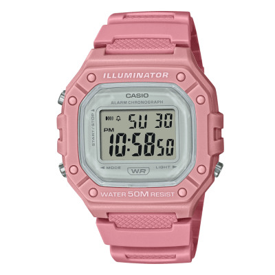 RELOJ CASIO W-218HC-4AVDF ILLUMINATOR DIGITAL ROSADO