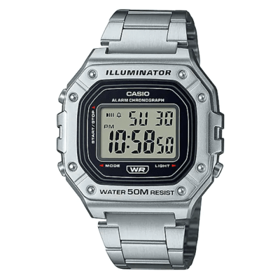 RELOJ CASIO W-218HD-1AVDF ILLUMINATOR DIGITAL PLATEADO