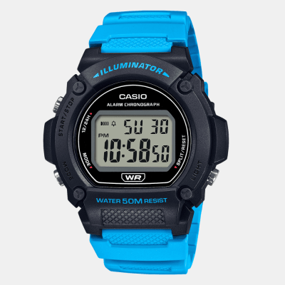 Reloj Casio Deportivo W-219H-2A2VDF  Digital Celeste/Negro Hombre