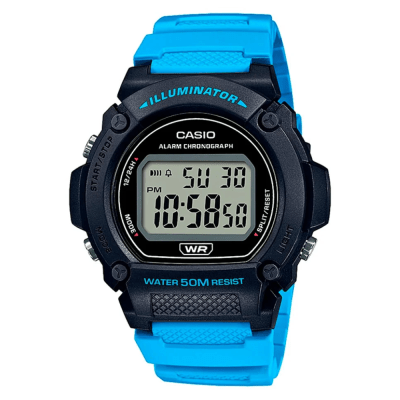 RELOJ CASIO W-219H-2A2VDF DIGITAL CELESTE