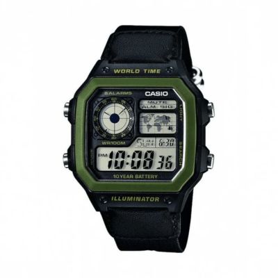 RELOJ CASIO AE-1200WHB-1BVDF WORLD TIME VERDE