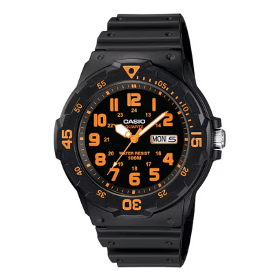 RELOJ CASIO MRW-200H-4BVDF NEGRO NARANJO