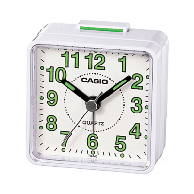 RELOJ DESPERTADOR CASIO TQ-140-7DF BLANCO