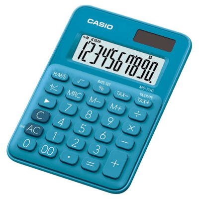 CALCULADORA CASIO MS-7UC-BU AZUL