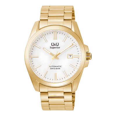 RELOJ Q&Q S23A-508PK AUTOMATICO DORADO