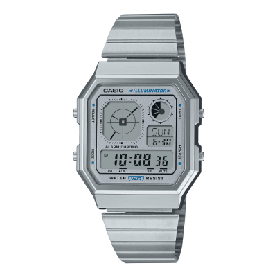 RELOJ CASIO A130WE-7ADF VINTAGE PLATEADO