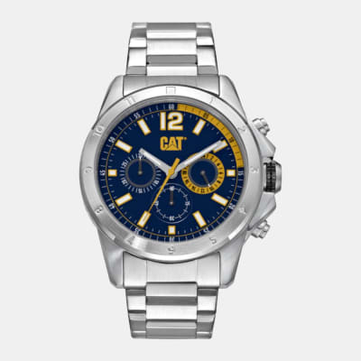 Reloj Cat Big Twist YW.143.11.637 Análogo Plateado Dial Azul Hombre