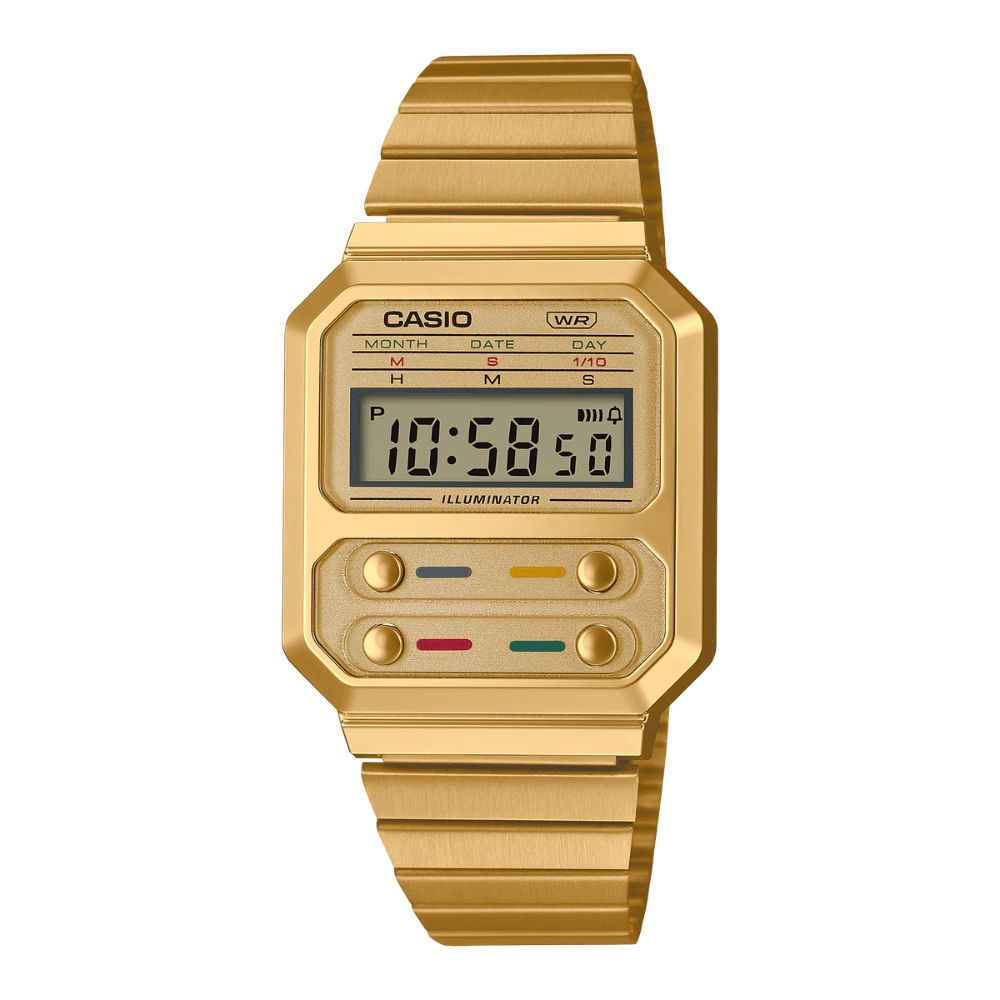 Reloj Casio Vintage A100WEG-9ADF Digital Dorada Retro Unisex12