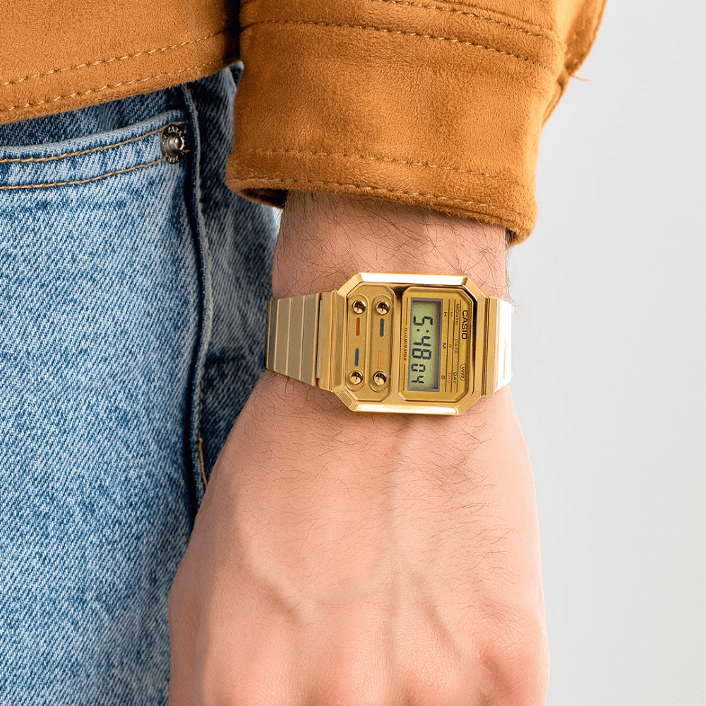 Reloj Casio Vintage A100WEG-9ADF Digital Dorada Retro Unisex4