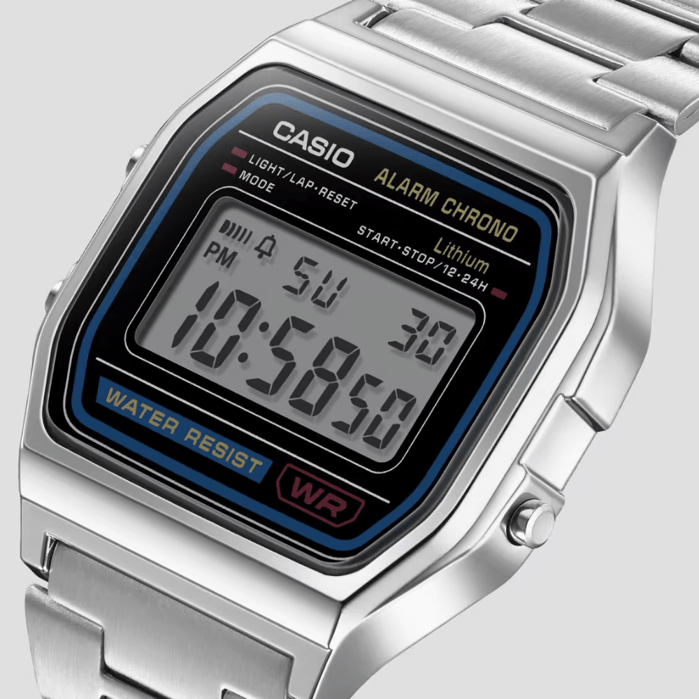 Reloj Casio Vintage A158WA-1DF Digital Clásico Plateado Unisex7