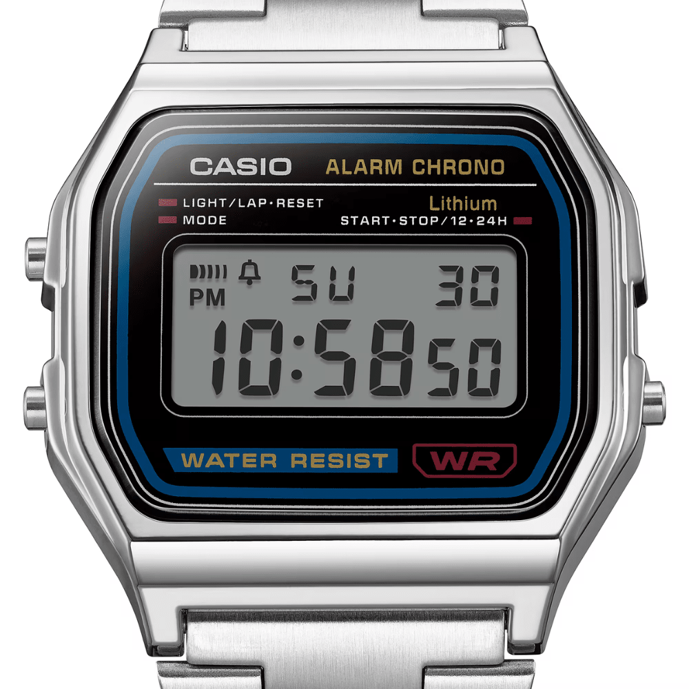 Reloj Casio Vintage A158WA-1DF Digital Clásico Plateado Unisex6