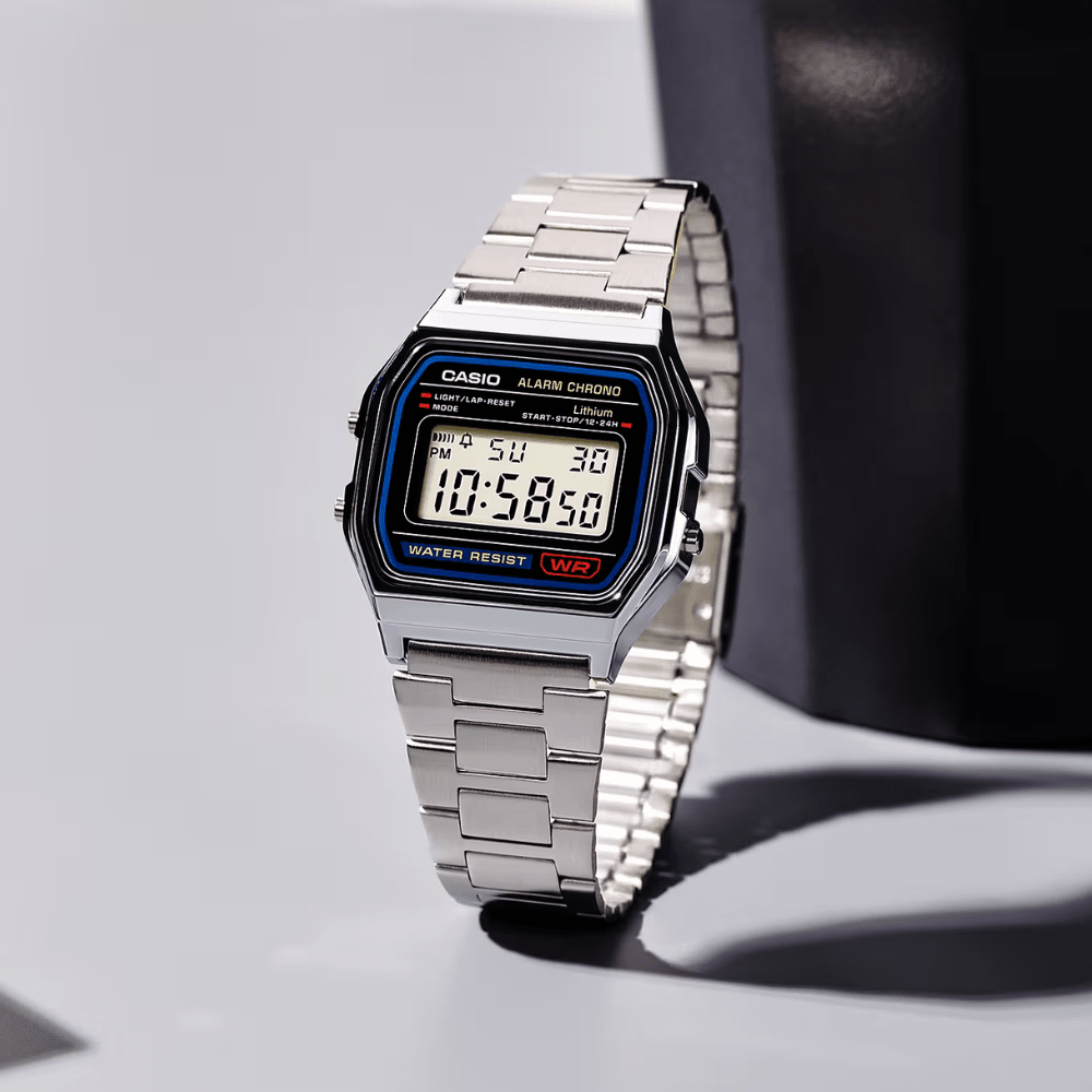 Reloj Casio Vintage A158WA-1DF Digital Clásico Plateado Unisex4