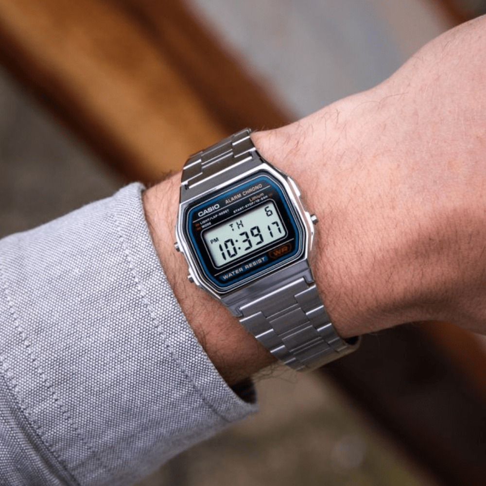 Reloj Casio Vintage A158WA-1DF Digital Clásico Plateado Unisex2