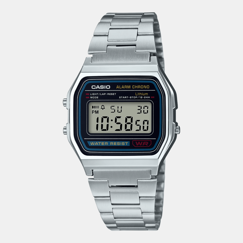 Reloj Casio Vintage A158WA-1DF Digital Clásico Plateado Unisex1