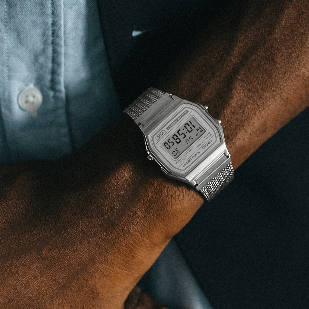 RELOJ CASIO A158WEM-7DF PLATEADO UNISEX2