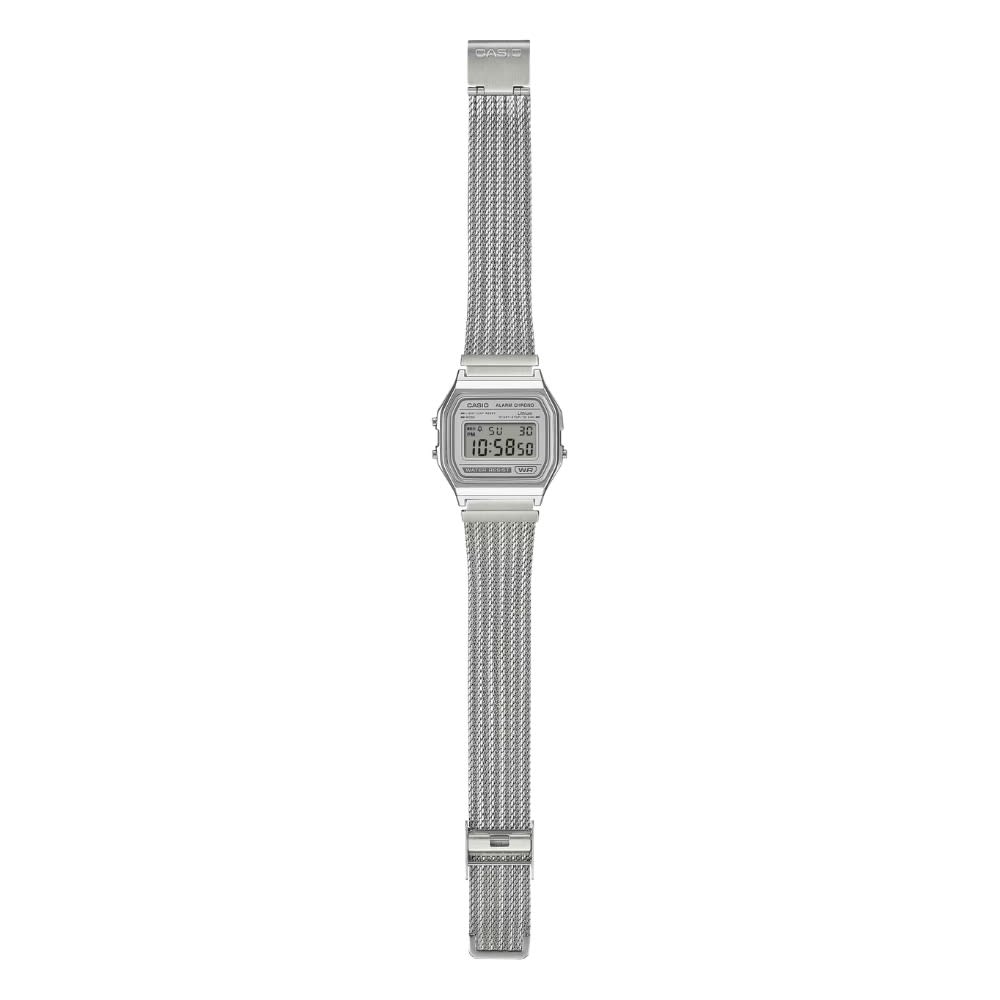 Reloj Casio Vintage A158WEM-7DF Digital Plateado Malla Unisex7