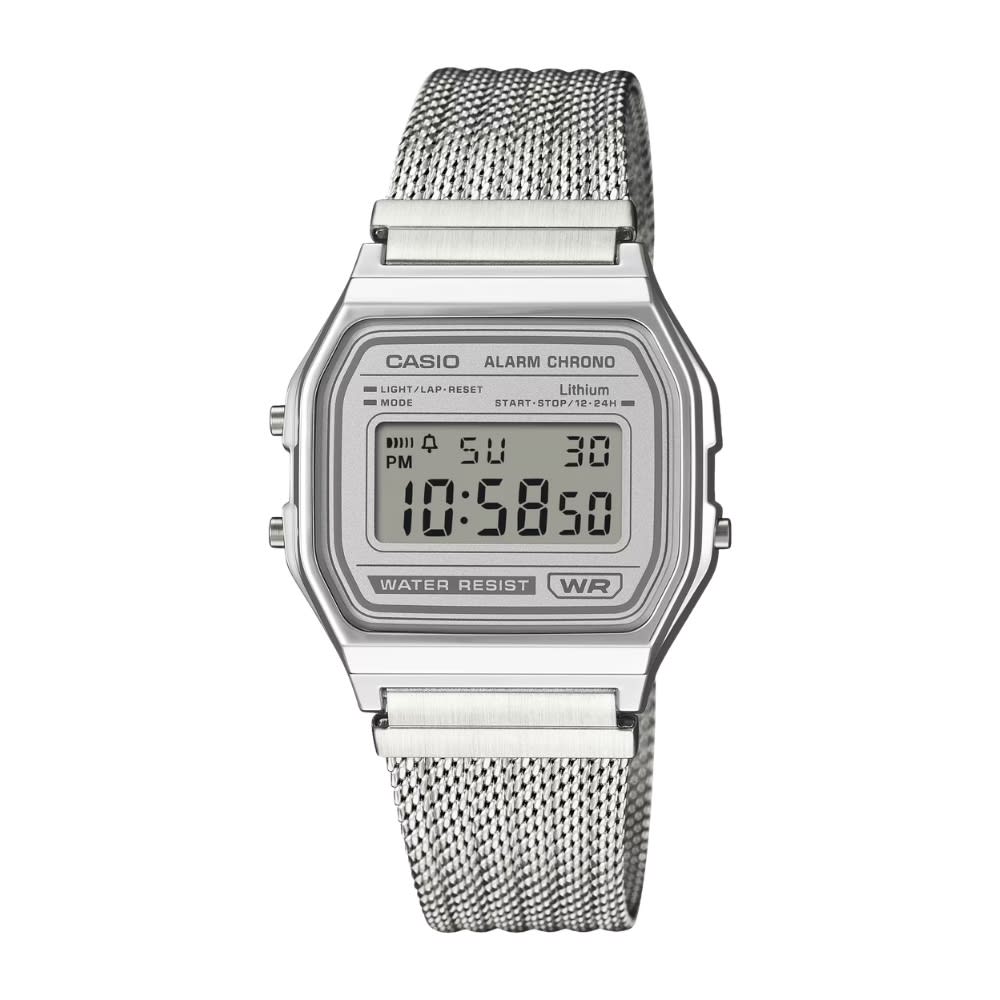 Reloj Casio Vintage A158WEM-7DF Digital Plateado Malla Unisex8